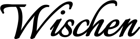 Vorschau des Bootsnamens "Wischen" als Schriftzug für "Bootsbeschriftung Klassisch 58"