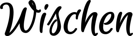 Vorschau des Bootsnamens "Wischen" als Schriftzug für "Bootsbeschriftung Klassisch 105"