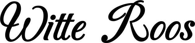 Vorschau des Bootsnamens "Witte Roos" als Schriftzug für "Bootsbeschriftung Klassisch 50"