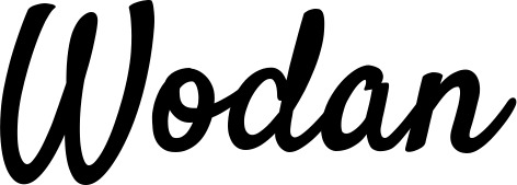 Vorschau des Bootsnamens "Wodan" als Schriftzug für "Bootsbeschriftung Klassisch 96"
