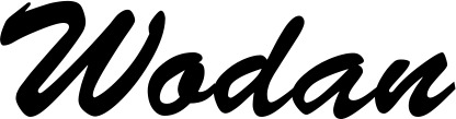 Vorschau des Bootsnamens "Wodan" als Schriftzug für "Bootsbeschriftung Klassisch 03"