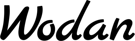 Vorschau des Bootsnamens "Wodan" als Schriftzug für "Bootsbeschriftung Klassisch 45"