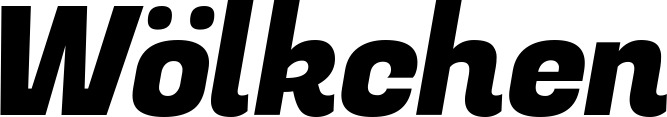 Vorschau des Bootsnamens "Wölkchen" als Schriftzug für "Bootsbeschriftung Kursiv 04"