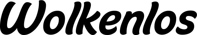 Vorschau des Bootsnamens "Wolkenlos" als Schriftzug für "Bootsbeschriftung Klassisch 14"