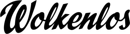 Vorschau des Bootsnamens "Wolkenlos" als Schriftzug für "Bootsbeschriftung Klassisch 29"