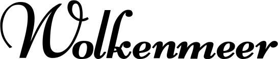 Vorschau des Bootsnamens "Wolkenmeer" als Schriftzug für "Bootsbeschriftung Klassisch 76-A"