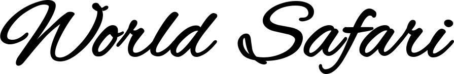 Vorschau des Bootsnamens "World Safari" als Schriftzug für "Bootsbeschriftung Klassisch 35"