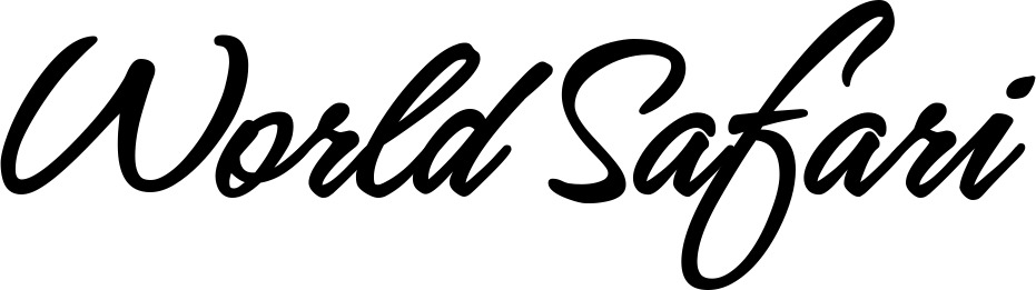 Vorschau des Bootsnamens "World Safari" als Schriftzug für "Bootsbeschriftung Klassisch 71"