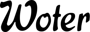 Vorschau des Bootsnamens "Woter" als Schriftzug für "Bootsbeschriftung Klassisch 15"