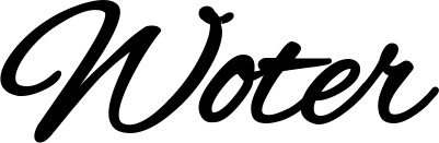 Vorschau des Bootsnamens "Woter" als Schriftzug für "Bootsbeschriftung Klassisch 35"