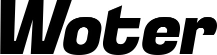Vorschau des Bootsnamens "Woter" als Schriftzug für "Bootsbeschriftung Kursiv 04"