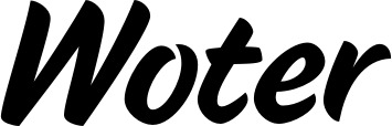 Vorschau des Bootsnamens "Woter" als Schriftzug für "Bootsbeschriftung Klassisch 19"