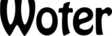 Vorschau des Bootsnamens "Woter" als Schriftzug für "Bootsbeschriftung Fett 01"