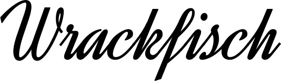 Vorschau des Bootsnamens "Wrackfisch" als Schriftzug für "Bootsbeschriftung Klassisch 44"