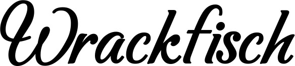 Vorschau des Bootsnamens "Wrackfisch" als Schriftzug für "Bootsbeschriftung Klassisch 50"