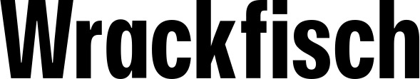 Vorschau des Bootsnamens "Wrackfisch" als Schriftzug für "Bootsbeschriftung Fett 25"