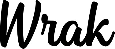 Vorschau des Bootsnamens "Wrak" als Schriftzug für "Bootsbeschriftung Klassisch 43"