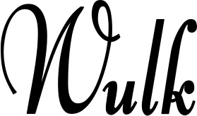 Vorschau des Bootsnamens "Wulk" als Schriftzug für "Bootsbeschriftung Klassisch 76"