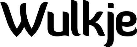 Vorschau des Bootsnamens "Wulkje" als Schriftzug für "Bootsbeschriftung Normal 06"