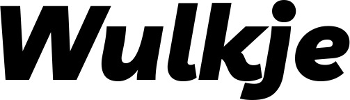 Vorschau des Bootsnamens "Wulkje" als Schriftzug für "Bootsbeschriftung Kursiv 06"