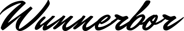 Vorschau des Bootsnamens "Wunnerbor" als Schriftzug für "Bootsbeschriftung Klassisch 82"