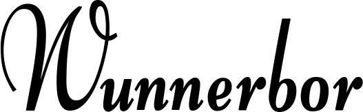 Vorschau des Bootsnamens "Wunnerbor" als Schriftzug für "Bootsbeschriftung Klassisch 76"