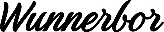 Vorschau des Bootsnamens "Wunnerbor" als Schriftzug für "Bootsbeschriftung Klassisch 48"