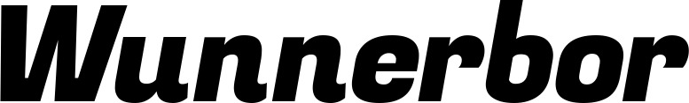 Vorschau des Bootsnamens "Wunnerbor" als Schriftzug für "Bootsbeschriftung Kursiv 04"