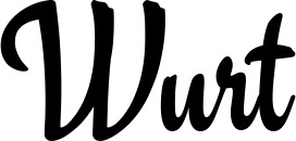 Vorschau des Bootsnamens "Wurt" als Schriftzug für "Bootsbeschriftung Klassisch 63"