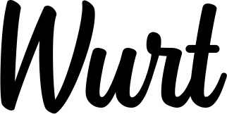 Vorschau des Bootsnamens "Wurt" als Schriftzug für "Bootsbeschriftung Klassisch 43"