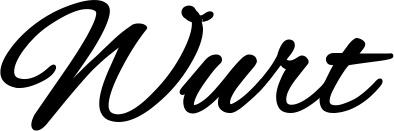 Vorschau des Bootsnamens "Wurt" als Schriftzug für "Bootsbeschriftung Klassisch 35"