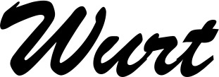 Vorschau des Bootsnamens "Wurt" als Schriftzug für "Bootsbeschriftung Klassisch 03"