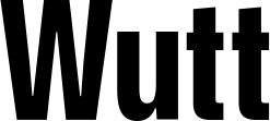Vorschau des Bootsnamens "Wutt" als Schriftzug für "Bootsbeschriftung Fett 25"