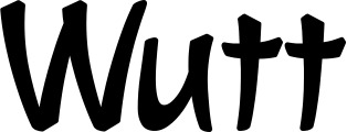 Vorschau des Bootsnamens "Wutt" als Schriftzug für "Bootsbeschriftung Klassisch 72"