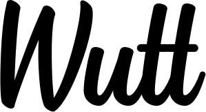 Vorschau des Bootsnamens "Wutt" als Schriftzug für "Bootsbeschriftung Klassisch 43"