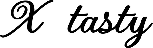 Vorschau des Bootsnamens "X tasty" als Schriftzug für "Bootsbeschriftung Klassisch 69"