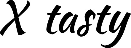 Vorschau des Bootsnamens "X tasty" als Schriftzug für "Bootsbeschriftung Klassisch 73"