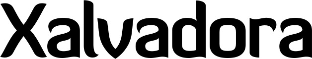 Vorschau des Bootsnamens "Xalvadora" als Schriftzug für "Bootsbeschriftung Normal 06"