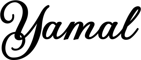Vorschau des Bootsnamens "Yamal" als Schriftzug für "Bootsbeschriftung Klassisch 69"