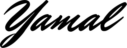 Vorschau des Bootsnamens "Yamal" als Schriftzug für "Style Klassisch 82"