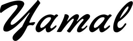 Vorschau des Bootsnamens "Yamal" als Schriftzug für "Bootsbeschriftung Klassisch 12"
