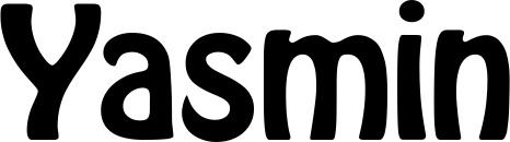Vorschau des Bootsnamens "Yasmin" als Schriftzug für "Bootsbeschriftung Fett 01"