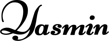 Bootsname 'Yasmin' angezeigt als 'Bootsbeschriftung Klassisch 76-A'