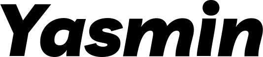Vorschau des Bootsnamens "Yasmin" als Schriftzug für "Bootsbeschriftung Kursiv 06"