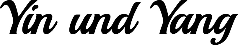 Vorschau des Bootsnamens "Yin und Yang" als Schriftzug für "Bootsbeschriftung Klassisch 86"