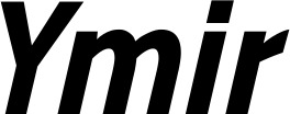 Vorschau des Bootsnamens "Ymir" als Schriftzug für "Bootsbeschriftung Kursiv 14"