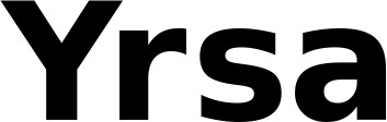 Vorschau des Bootsnamens "Yrsa" als Schriftzug für "Bootsbeschriftung Fett 04"