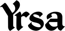 Vorschau des Bootsnamens "Yrsa" als Schriftzug für "Bootsbeschriftung Klassisch 06"