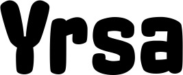 Vorschau des Bootsnamens "Yrsa" als Schriftzug für "Bootsbeschriftung Neu 55"