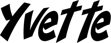 Vorschau des Bootsnamens "Yvette" als Schriftzug für "Bootsbeschriftung Klassisch 31"